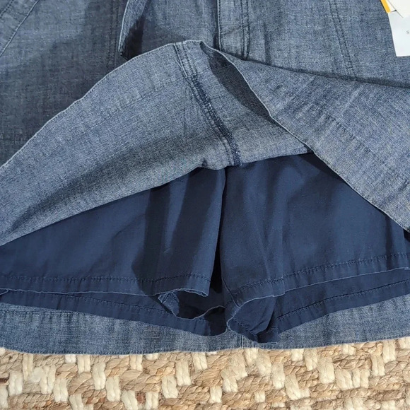 NWT Croft & Barrow Blue Cotton Mini Skort - Picture 7 of 7